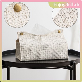ห้องนั่งเล่นในครัวเรือนโต๊ะน้ำชากล่องกระดาษทิชชู่หนัง Pu Simple Simple Color Paper Drawer LIFE09