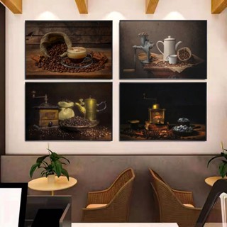 โปสเตอร์ภาพวาดผ้าใบ รูปร้านอาหารตะวันตก สําหรับตกแต่งบ้าน บาร์ ร้านกาแฟ