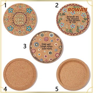 ROWANS แผ่นรองแก้ว แบบไม้คอร์ก กันลื่น ทนทาน สําหรับห้องครัว