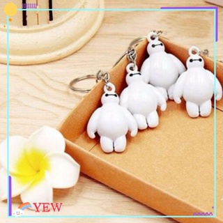 Yew พวงกุญแจ ลายการ์ตูน Baymax Kawaii น่ารัก สีขาว อุปกรณ์เสริม สําหรับตกแต่งบ้าน