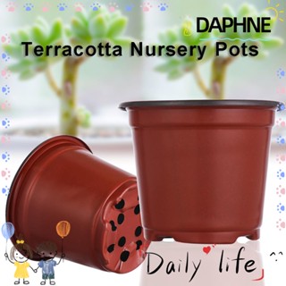 DAPHNE 10pcs Home Decor Nursery Pots Garden Supply Flower Vases Plant Trays Container Mini Terracotta Two-Tone Soft Plastic Round Planter