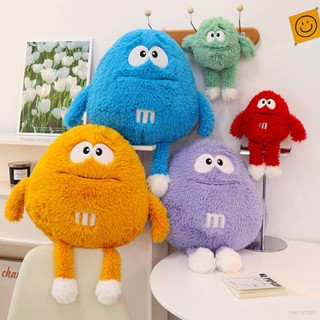 Ellen M&amp;M หมอนอิงโซฟา ผ้ากํามะหยี่ขนนิ่ม สีรุ้ง ของขวัญตกแต่งบ้านตุ๊กตา สําหรับเด็ก