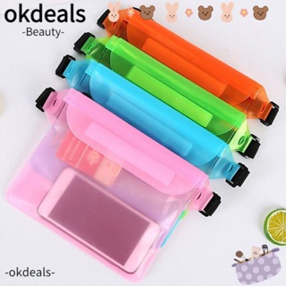 OKDEALS กระเป๋ากีฬา Pvc กันน้ํา จุของได้เยอะ เหมาะกับเดินชายหาด สําหรับเก็บโทรศัพท์มือถือ