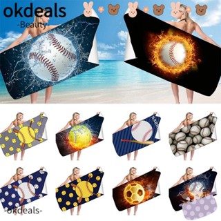 OKDEALS ผ้าขนหนู ทรงสี่เหลี่ยม คุณภาพสูง เหมาะกับชายหาด สําหรับสระว่ายน้ํา