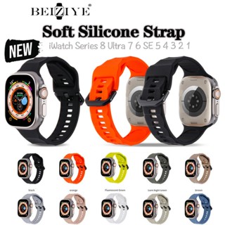 สายนาฬิกาข้อมือซิลิโคน สําหรับ iWatch Band Ultra 49 มม. 45 มม. 44 มม. 45 มม. 42 มม. 40 มม. iWatch Series 8 7 6 5 4 SE 3 2