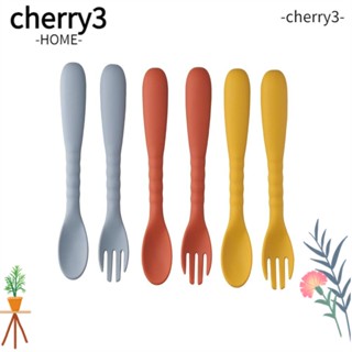 Cherry3 ส้อม 6 เดือน + เครื่องใช้สําหรับเด็กวัยหัดเดิน ช้อนให้อาหารเด็ก