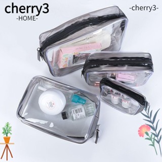 Cherry3 กระเป๋าเครื่องสําอาง PVC แบบใส กันน้ํา สําหรับเดินทาง