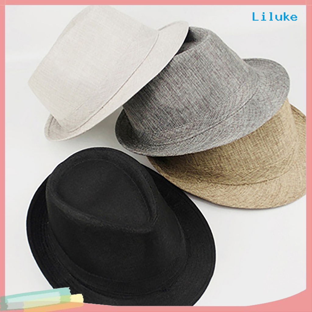 LK--England Hat หมวกแจ๊สปานามาขนาดใหญ่ Unisex สําหรับกลางแจ้ง