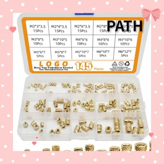 PATH น็อตหัวเกลียว ทองเหลือง M2 M3 M4 M5 M6 สําหรับหัวฉีดพิมพ์ 3D 145 ชิ้น