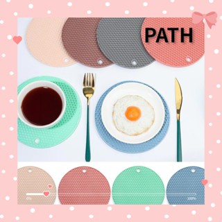 PATH แผ่นรองแก้วซิลิโคน ป้องกันน้ําร้อนลวก สําหรับตกแต่งโต๊ะอาหาร