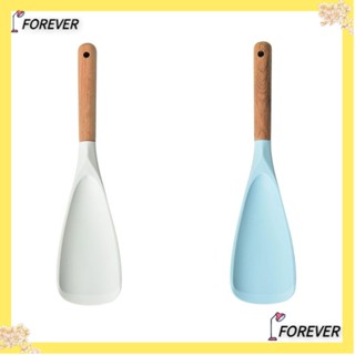 Forever ช้อนซิลิโคน ไม่เหนียวติด สีฟ้า สีขาว สําหรับทําอาหาร 2 ชิ้น