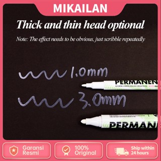 ปากกามาร์กเกอร์ ขนาด 0.1 มม. 0.3 มม. กันน้ํา สีขาว สําหรับมาร์กเกอร์สีน้ํามันรถยนต์
