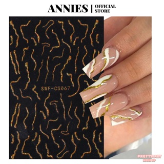 ANNIES Nailing Sticker Single Gold Silver Streamer Art Sparkling Line [prettylady]