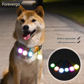 Forevergo จี้ไฟ LED ซิลิโคน กันน้ํา เพื่อความปลอดภัย สําหรับสัตว์เลี้ยง สุนัข เดินกลางคืน F6J5