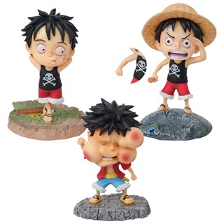 โมเดลฟิกเกอร์ One Piece GK Luffy พร้อมหมวกฟาง สําหรับเด็กผู้ชาย