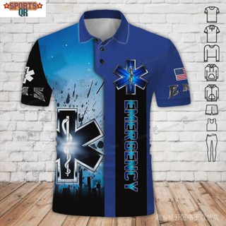 (Sports Evolution) Ems เสื้อโปโล พิมพ์ลาย 3D NC1055 3D