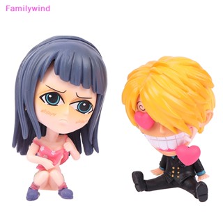 Familywind&gt; โมเดลฟิกเกอร์อนิเมะ One Piece Nendoroid Q 8 ซม. สําหรับตกแต่งรถยนต์