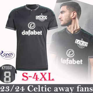 เสื้อกีฬาแขนสั้น ลายทีมชาติฟุตบอล Celtic Away 23-24 ไซซ์ S-4XL ชุดเยือน สําหรับผู้ชาย