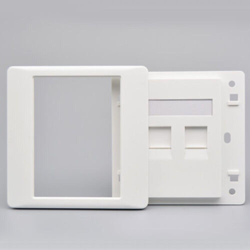 86x86 มม.หญิง CAT6 Gigabit Dual-Pass Network Wall Plug RJ45 LAN Faceplate อินเทอร์เน็ตตรง Plug Outlet