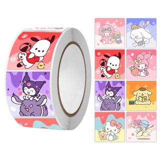 สติกเกอร์ม้วนรวมการ์ตูน Sanrio Melody Kulomi สีสดใสสติกเกอร์ DIY 20มม.