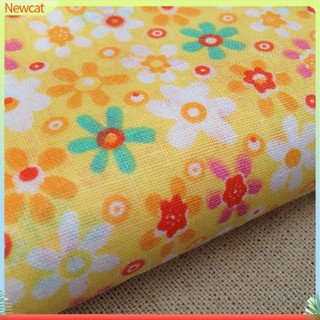 {Newcat} ผ้าฝ้าย แบบนิ่ม พิมพ์ลายดอกไม้ แฮนด์เมด สําหรับเย็บผ้า DIY 7 ชิ้น ต่อชุด