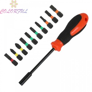 【COLORFUL】Screwdriver Bit 11Pcs Cross Screwdriver For Various Types PH1 PH2 H3 H4 H5