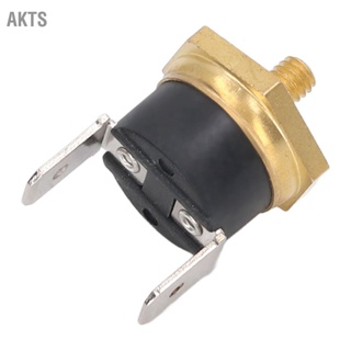 AKTS 5PCS KSD301 เทอร์โมทองแดง Bimetal ปกติปิด M4 Snap Disc สวิตช์อุณหภูมิ 250V