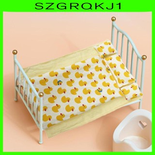[szgrqkj1] ชุดเครื่องนอนจิ๋ว 1:12 สําหรับตกแต่งบ้านตุ๊กตา 6 นิ้ว