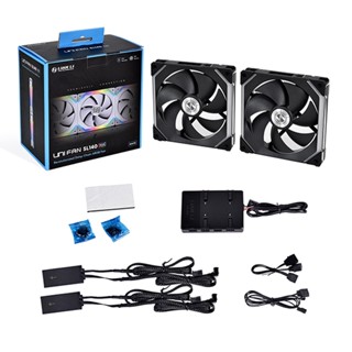 Lian LI UNI Fan SL120 ชุดพัดลมระบายความร้อน RGB 12 ซม. 120 140 มม. ซอฟท์แวร์ฟรี PWM Control M B 5V ARGB สีดํา ขาว