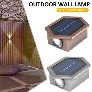 Solar Fence Lights Outdoor Waterproof Auto On/Off for Wall Backyard Step Stair