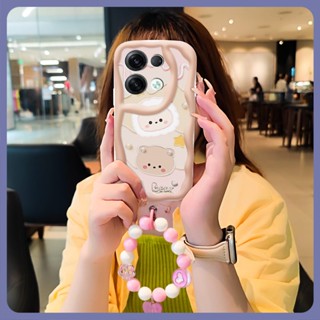 Soft Full edging Phone Case For OPPO Reno8 Pro Plus 5G/8 Pro+ 5G/8Pro Global youth Love bracelet luxurious romantic flower