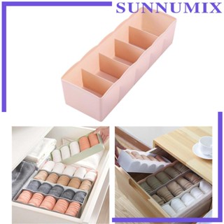 [Sunnimix] กล่องเก็บถุงเท้า ชุดชั้นใน ถุงเท้า 5 ช่อง ทนทาน สําหรับห้องนอน ห้องครัว หอพัก ตู้เสื้อผ้า