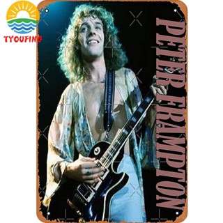 [Tyoufs.Th] ภาพวาดเหล็ก ทรงสี่เหลี่ยมผืนผ้า ลาย Peter Frampton สไตล์วินเทจ สําหรับตกแต่งผนังบ้าน