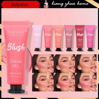 Julystar บลัชออนเนื้อครีม เนื้อแมตต์ สีแดง ติดทนนาน