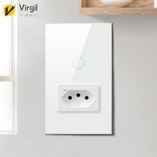 [Virgil.th] Zigbee Brazilian เต้าเสียบปลั๊กไฟ พร้อม Alexa Google Home Tuya 16A 20A สําหรับบ้าน