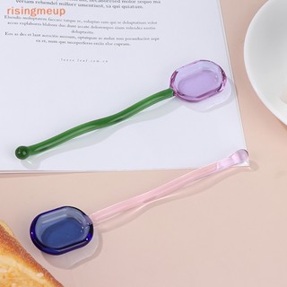 [risingmeup] ช้อนคนกาแฟ นม แก้ว ด้ามจับยาว สร้างสรรค์ 1 ชิ้น