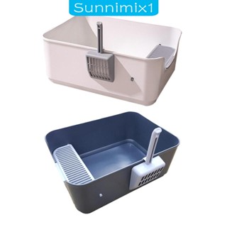 [Sunnimix1] ถาดกระบะทราย ขนาดใหญ่ กันกระเด็น อุปกรณ์เสริม สําหรับสัตว์เลี้ยง หนูแฮมสเตอร์ แมว ขนาดเล็ก