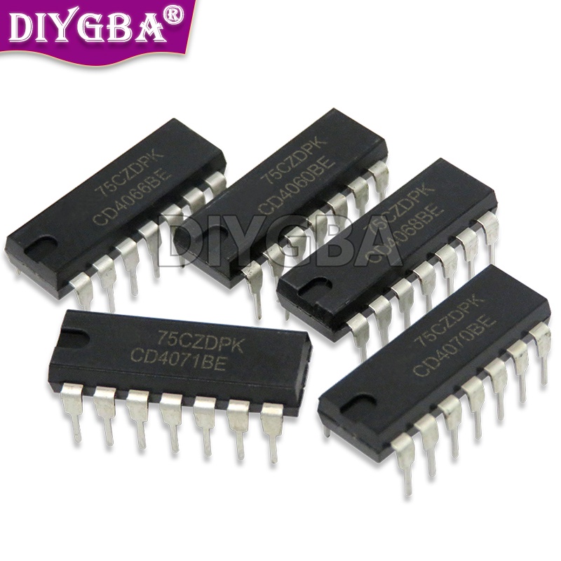 10PCS ใหม่ CD4066BE CD4066 DIP CD4060BE CD4060 CD4068BE CD4068 CD4069UBE CD4069BE CD4069 CD4070BE CD