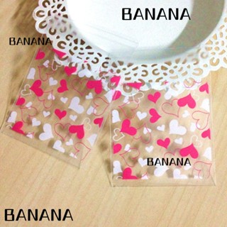 Banana1 100 ชิ้น แพ็กเกจขนม วันเกิด งานแต่งงาน พลาสติก กาวในตัว