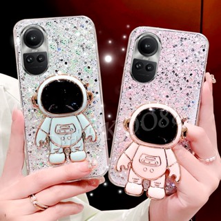 ใหม่ เคสโทรศัพท์มือถือ TPU แบบนิ่ม ลายนักบินอวกาศ มีป็อบอัพ สําหรับ OPPO Reno 10 Pro Plus 10Pro 10Pro + A78 A58 4G 5G Reno10 Pro 2023