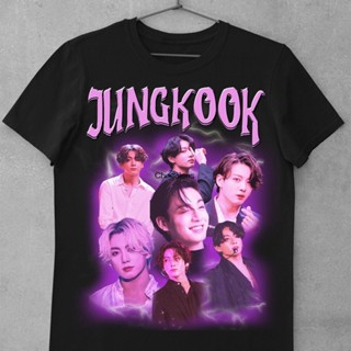 KPOP BTS JUNGKOOK เดียวกันผ้าฝ้ายเสื้อยืดผู้ชายผู้หญิง Plus ขนาดพิมพ์แขนสั้น LSAMX ใหม่สไตล์เกาหลีหลวมคู่แฟชั่นเสื้อล