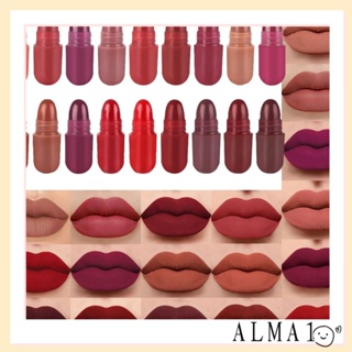 Alma แคปซูลลิปสติก ลิปสติกแต่งหน้า เซ็กซี่ 18 สี ธรรมชาติ ไม่ติดถ้วย ติดทนนาน เนื้อแมตต์ ของขวัญ