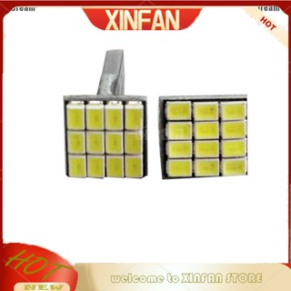 Xinfan &lt;Dream&gt; หลอดไฟเลี้ยวรถยนต์ LED T10 3020 12 SMD สีขาว