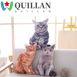 Quillan หมอน รูปแมวจําลอง 3D สําหรับตกแต่งบ้าน