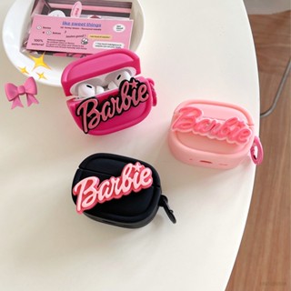 เคสหูฟังบลูทูธ ลายภาพยนตร์บาร์บี้ สีชมพู สําหรับ Airpods Pro 1 2 3