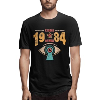 GILDAN เสื้อท็อป ผ้าฝ้าย ลาย Nineteen Eighty Four 1984 George Orwell Dystopian Room 101 สําหรับเพื่อน