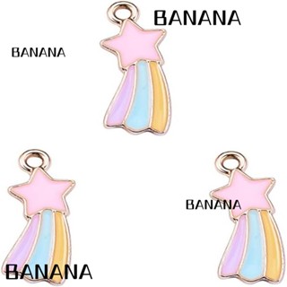 Banana1 จี้โลหะ รูปสายรุ้ง สีรุ้ง สําหรับทําเครื่องประดับ DIY 100 ชิ้น