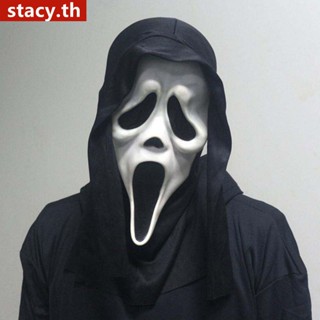 【จัดส่ง】 Screaming Ghostface Death Mask Funny Death Mask Horror Skull Halloween Party Supplies Killing Decoration Props