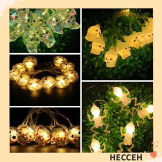 Hecceh สายไฟหิ่งห้อย LED รูปโครงกระดูกผี 1.5 เมตร ใช้แบตเตอรี่ สําหรับตกแต่งปาร์ตี้ฮาโลวีน