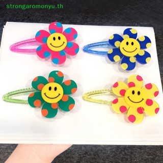 Strongaromonyu กิ๊บติดผม ปากจระเข้ ลายดอกทานตะวัน สีแคนดี้ สําหรับผู้หญิง TH